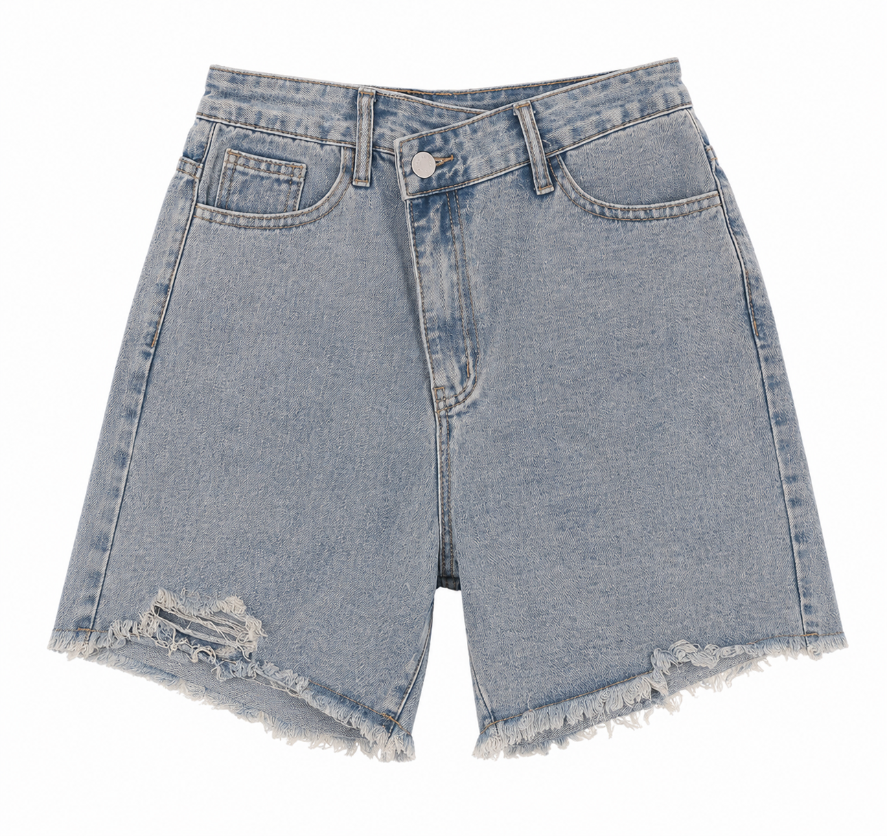Velana High-Wasted Denim Shorts
