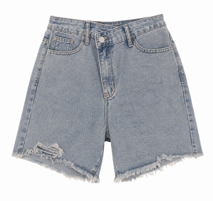Velana High-Wasted Denim Shorts