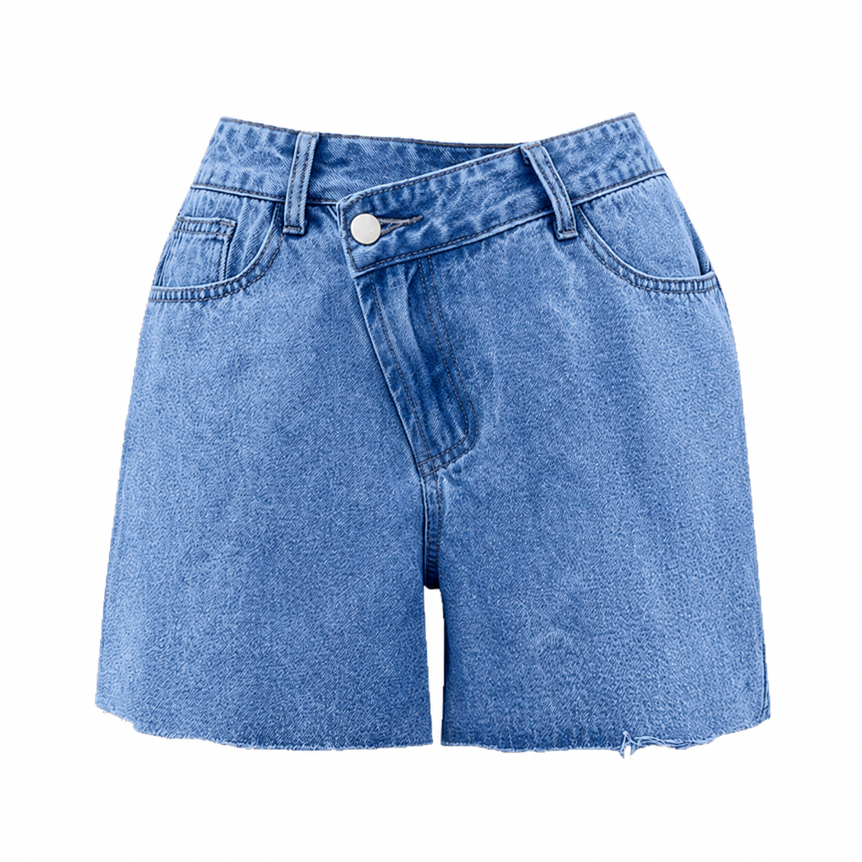 Velana High-Wasted Denim Shorts