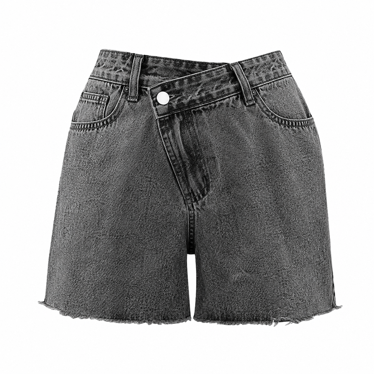 Velana High-Wasted Denim Shorts