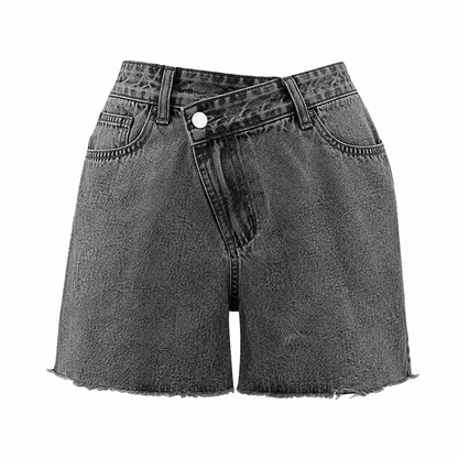 Velana High-Wasted Denim Shorts