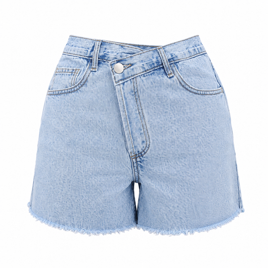 Velana High-Wasted Denim Shorts